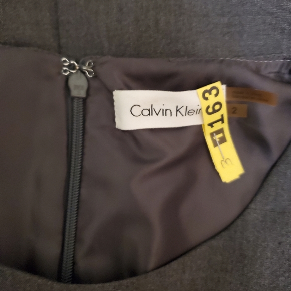 Calvin Klein grey cap sleeve shift dress sz 2 - Picture 5 of 7